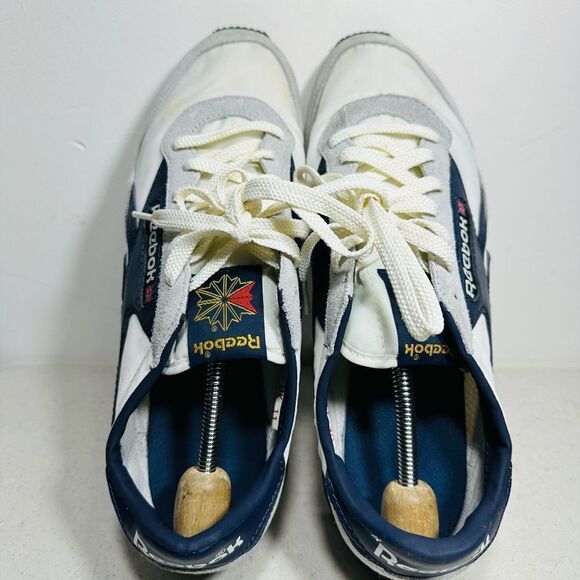 Mens Reebok Aztec II H04983 chalk/pure grey 3/vector navy Shoes Size 12 - Picture 6 of 8